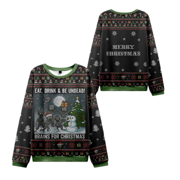 2026 Christmas Eat Drink Be Undead Ugly Sweater - Moonbestprint