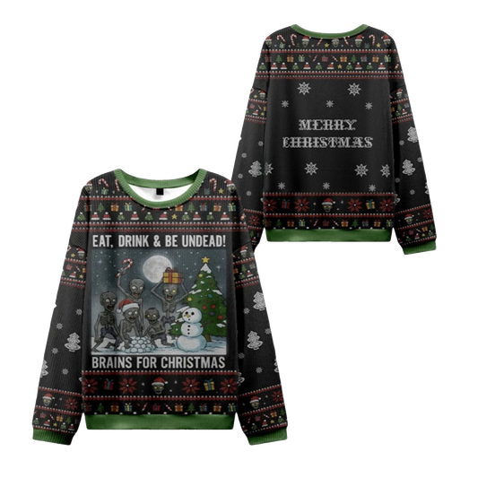2026 Christmas Eat Drink Be Undead Ugly Sweater - Moonbestprint