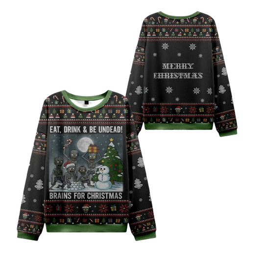 2026 Christmas Eat Drink Be Undead Ugly Sweater - Moonbestprint