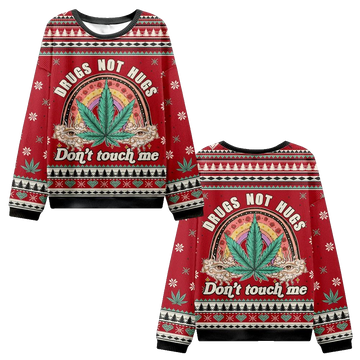 2026 Christmas Drugs Not Hugs Ugly Christmas Sweater - Moonbestprint