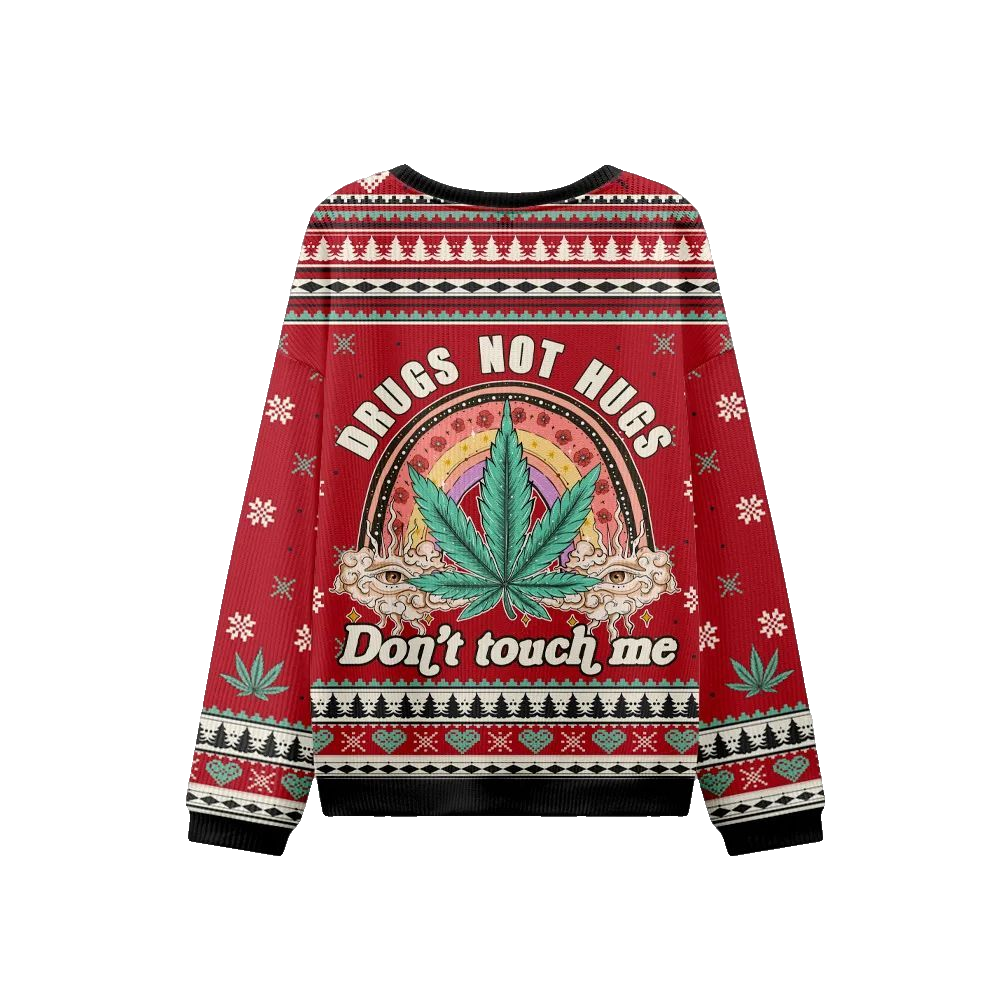 2026 Christmas Drugs Not Hugs Ugly Christmas Sweater - Moonbestprint