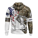 Personalized New England Patriots Fishing With Flag Of Usa AOP Hoodie - Moonbestprint