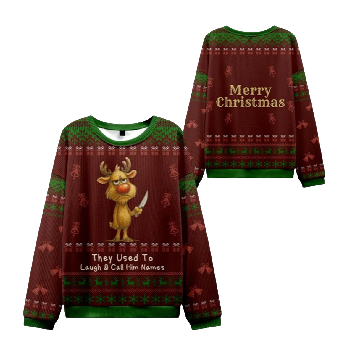 2026 Christmas Don't Mess with Rudolph Ugly Sweater - Moonbestprint