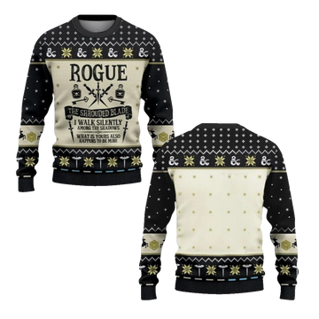 2026 Christmas Dnd Rogue The Shrouded Blade Ugly Sweater - Moonbestprint