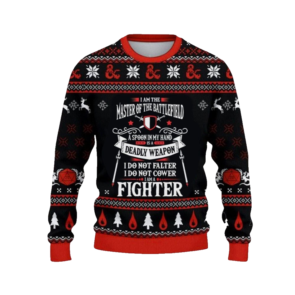2026 Christmas DnD I am the Master of the Battlefield Ugly Sweater - Moonbestprint