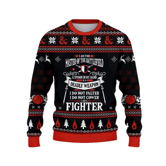 2026 Christmas DnD I am the Master of the Battlefield Ugly Sweater - Moonbestprint