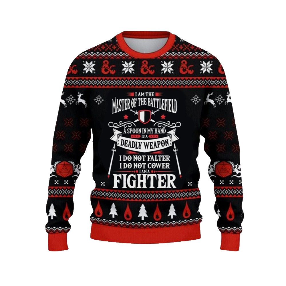 2026 Christmas DnD I am the Master of the Battlefield Ugly Sweater - Moonbestprint