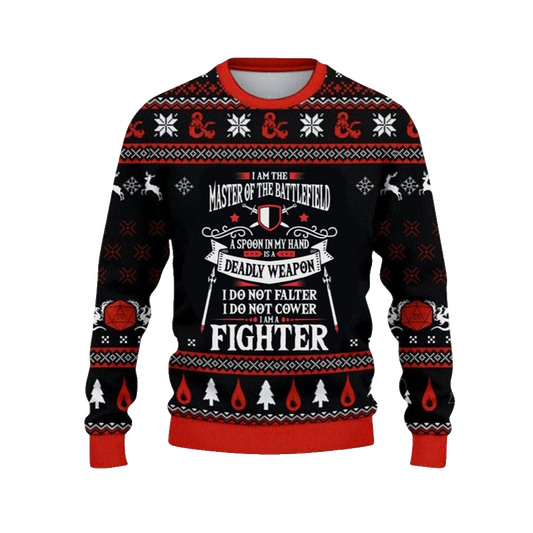 2026 Christmas DnD I am the Master of the Battlefield Ugly Sweater - Moonbestprint