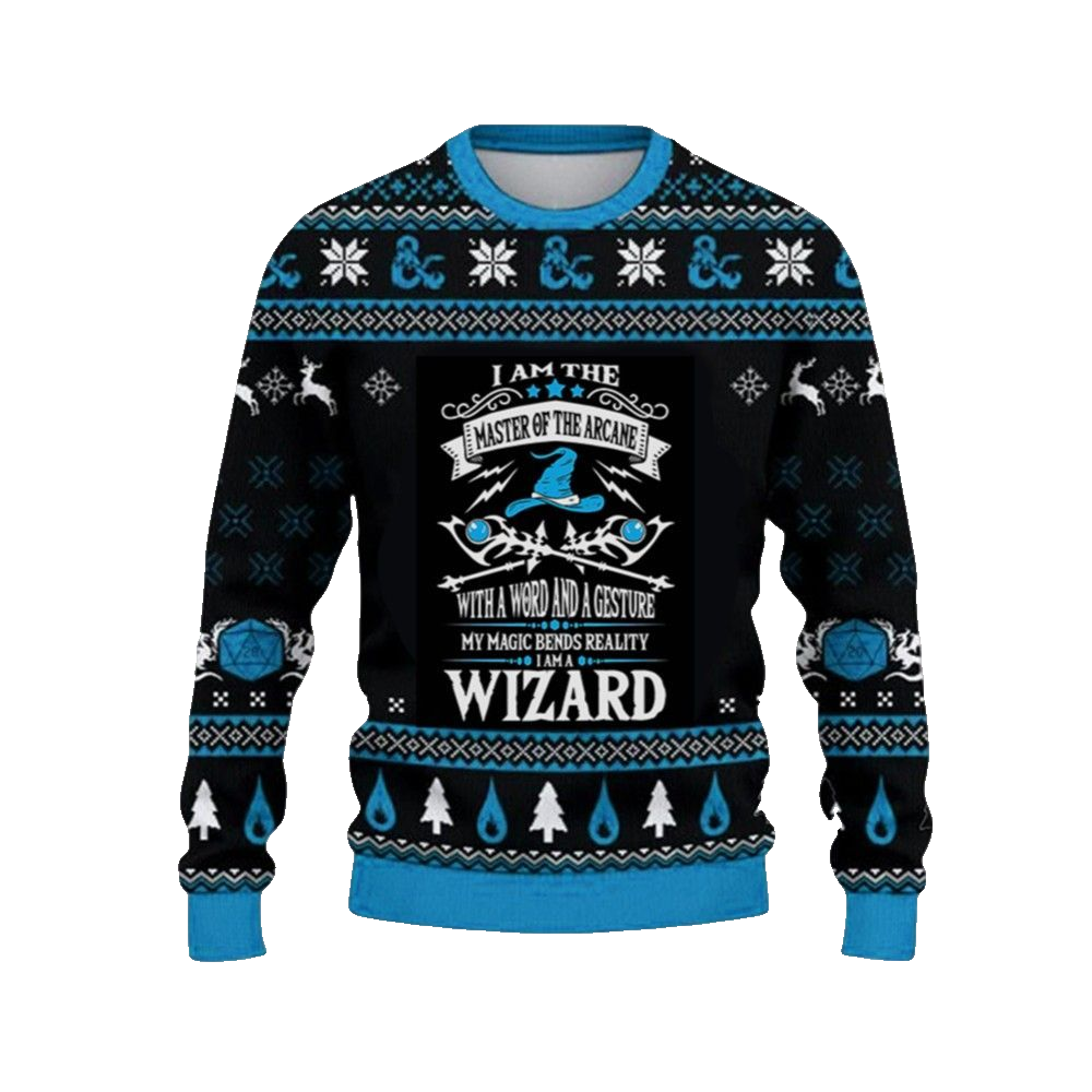 2026 Christmas DnD I Am The Master Of The Arcane Ugly Sweater - Moonbestprint