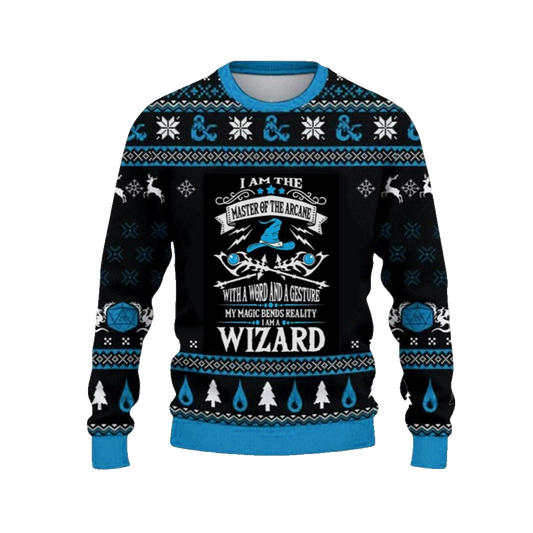 2026 Christmas DnD I Am The Master Of The Arcane Ugly Sweater - Moonbestprint