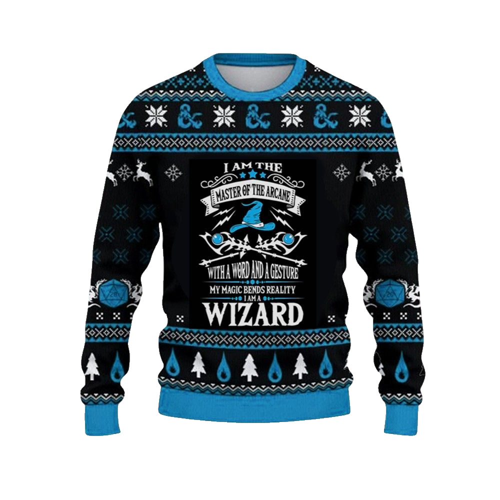 2026 Christmas DnD I Am The Master Of The Arcane Ugly Sweater - Moonbestprint
