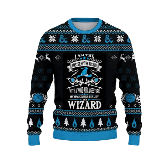 2026 Christmas DnD I Am The Master Of The Arcane Ugly Sweater - Moonbestprint
