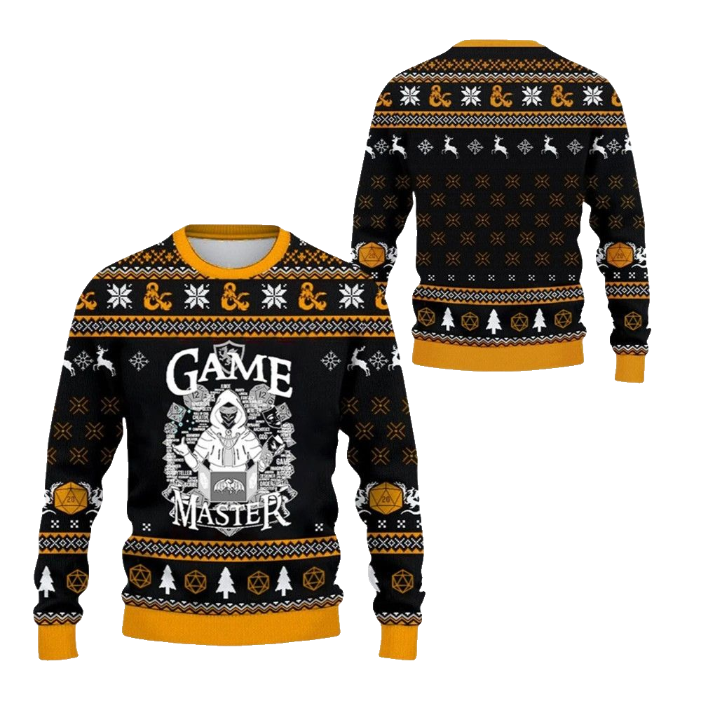 2026 Christmas DnD Game Master Ugly Christmas Sweater - Moonbestprint