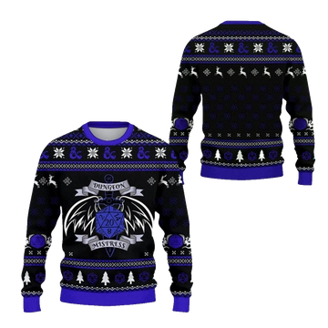 2026 Christmas DND Dungeon Mistress Ugly Christmas Sweater - Moonbestprint