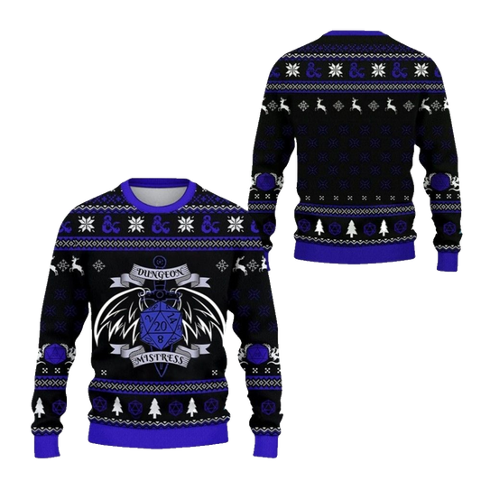 2026 Christmas DND Dungeon Mistress Ugly Christmas Sweater - Moonbestprint