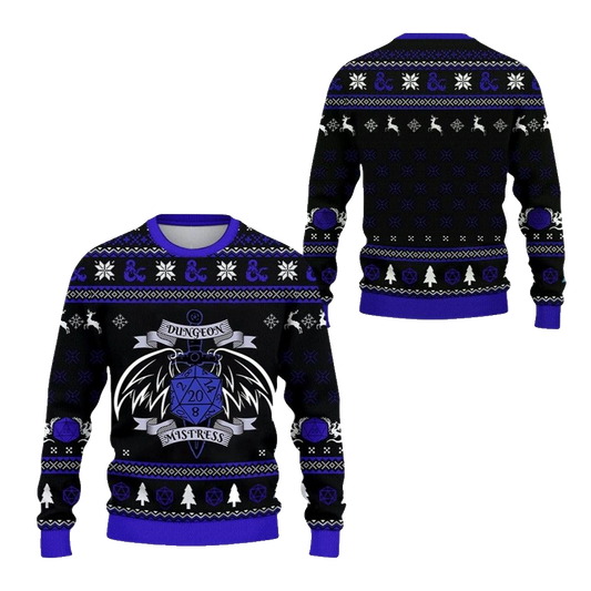 2026 Christmas DND Dungeon Mistress Ugly Christmas Sweater - Moonbestprint
