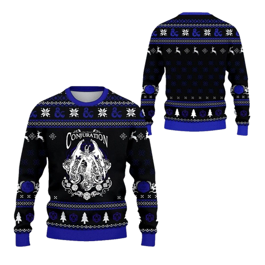 2026 Christmas DnD Conjuration Ugly Christmas Sweater - Moonbestprint
