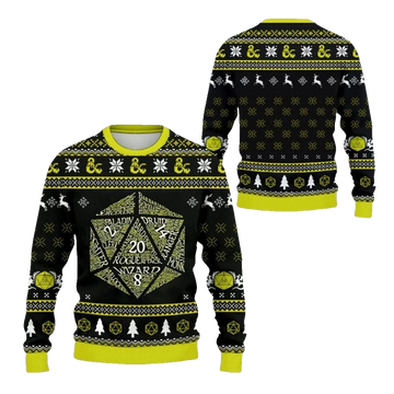 2026 Christmas DnD Classes Ugly Christmas Sweater - Moonbestprint