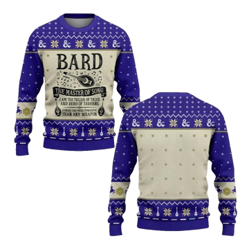 2026 Christmas DND Bard The Master Of Song Ugly Sweater - Moonbestprint