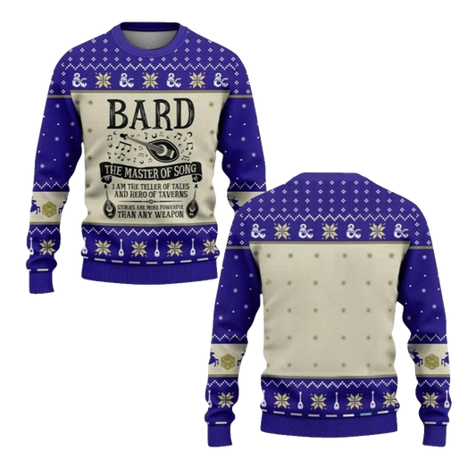2026 Christmas DND Bard The Master Of Song Ugly Sweater - Moonbestprint