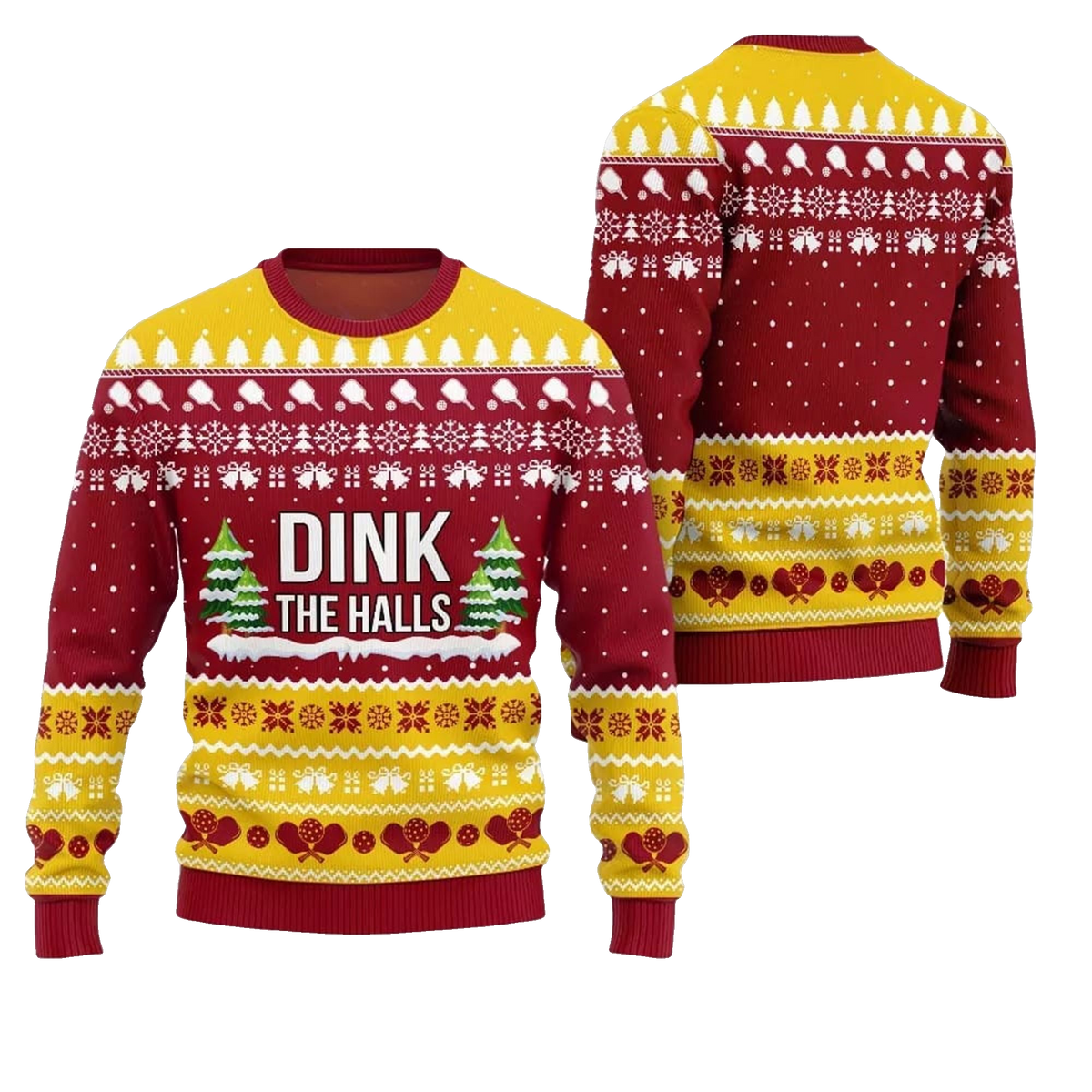 2026 Christmas Dink the Halls Ugly Christmas Sweater - Moonbestprint