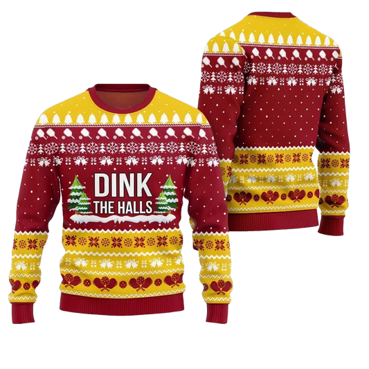 2026 Christmas Dink the Halls Ugly Christmas Sweater - Moonbestprint