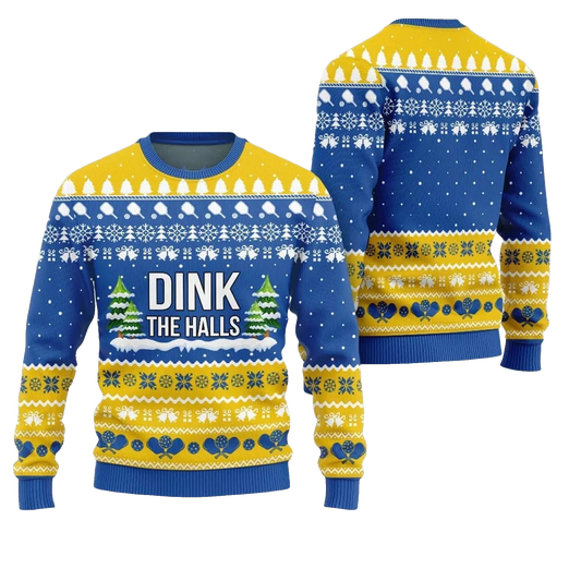 2026 Christmas Dink the Halls Ugly Christmas Sweater - Moonbestprint
