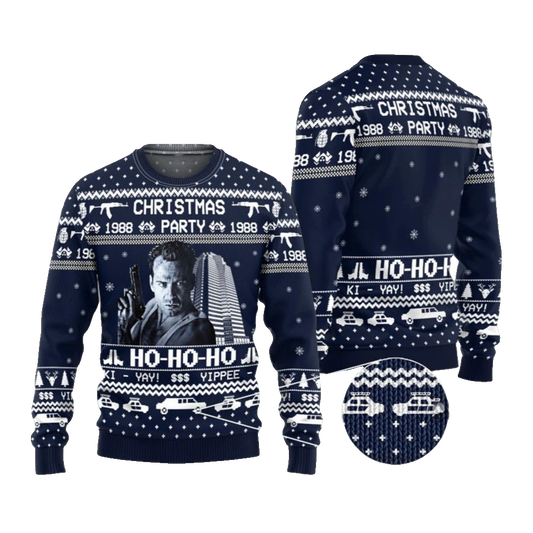 2026 Christmas Die Hard Party 1988 Ugly Christmas Sweater - Moonbestprint