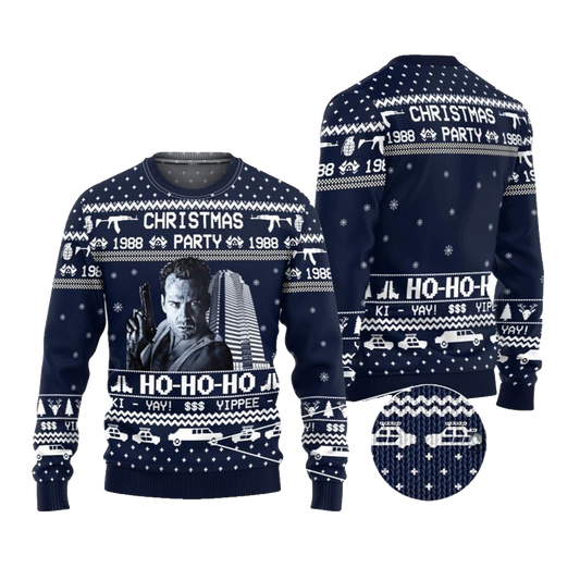 2026 Christmas Die Hard Party 1988 Ugly Christmas Sweater - Moonbestprint