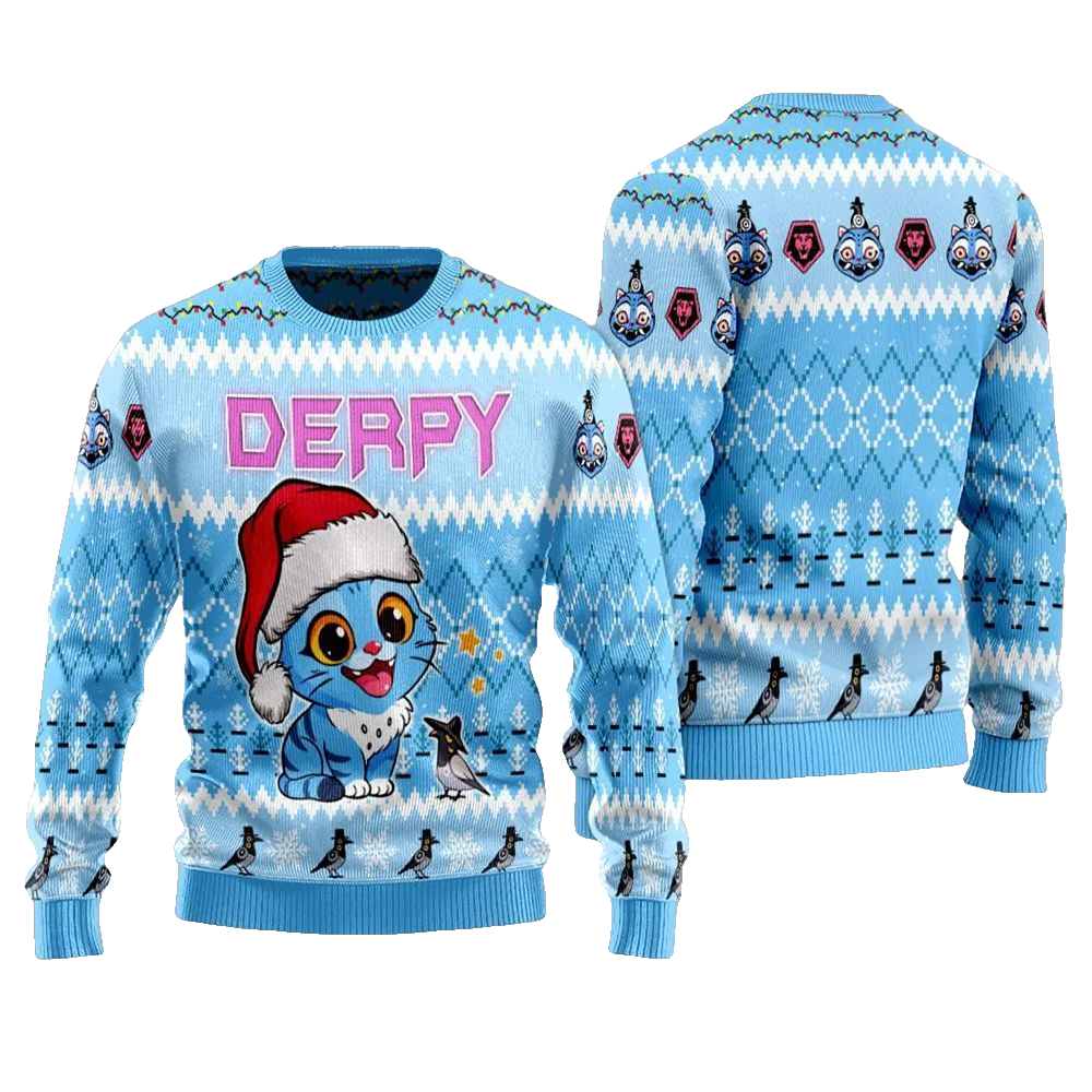 2026 Christmas Derpy Tiger Ugly Christmas Sweater - Moonbestprint