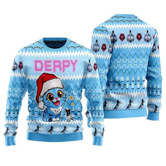 2026 Christmas Derpy Tiger Ugly Christmas Sweater - Moonbestprint