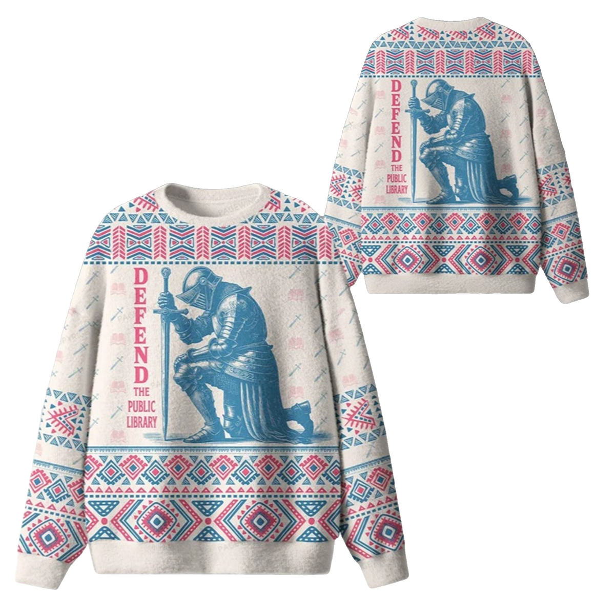 2026 Christmas Defend The Public Library Ugly Sweater - Moonbestprint