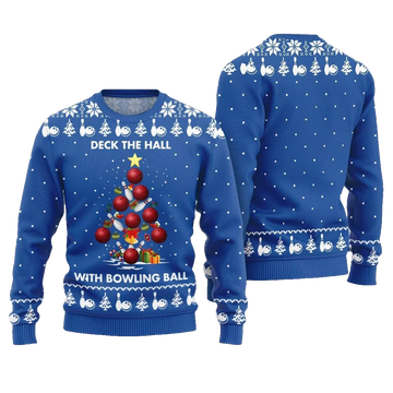 2026 Christmas Deck The Hall With Bowling Ball Xmas Sweater - Moonbestprint