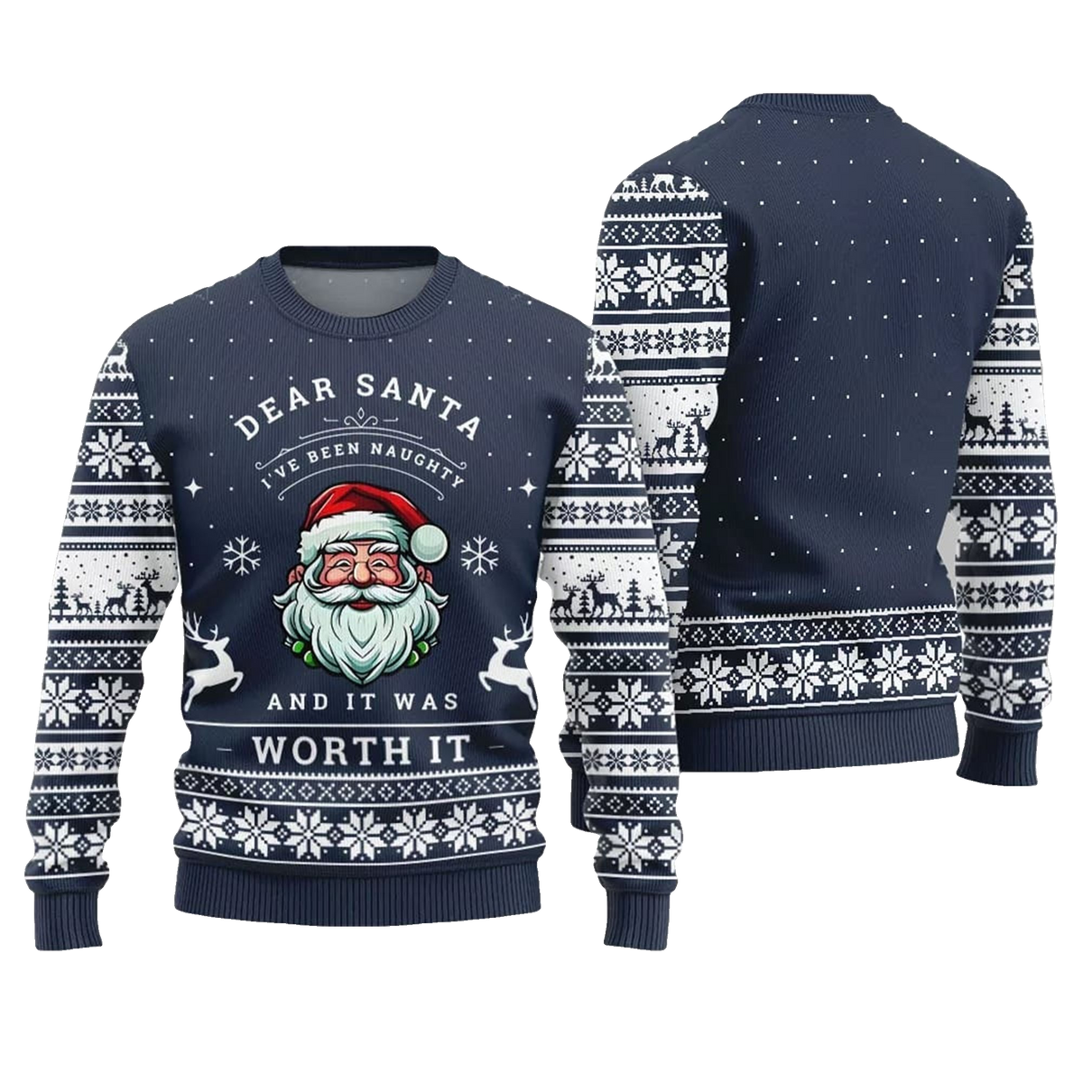 2026 Christmas Dear Santa Worth It Ugly Sweater - Moonbestprint
