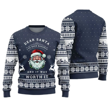 2026 Christmas Dear Santa Worth It Ugly Sweater - Moonbestprint