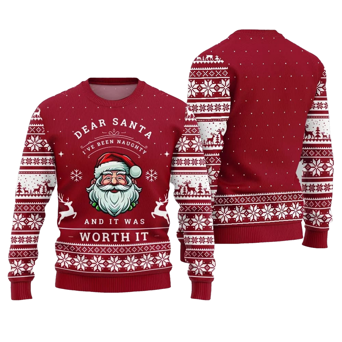 2026 Christmas Dear Santa Worth It Ugly Sweater - Moonbestprint