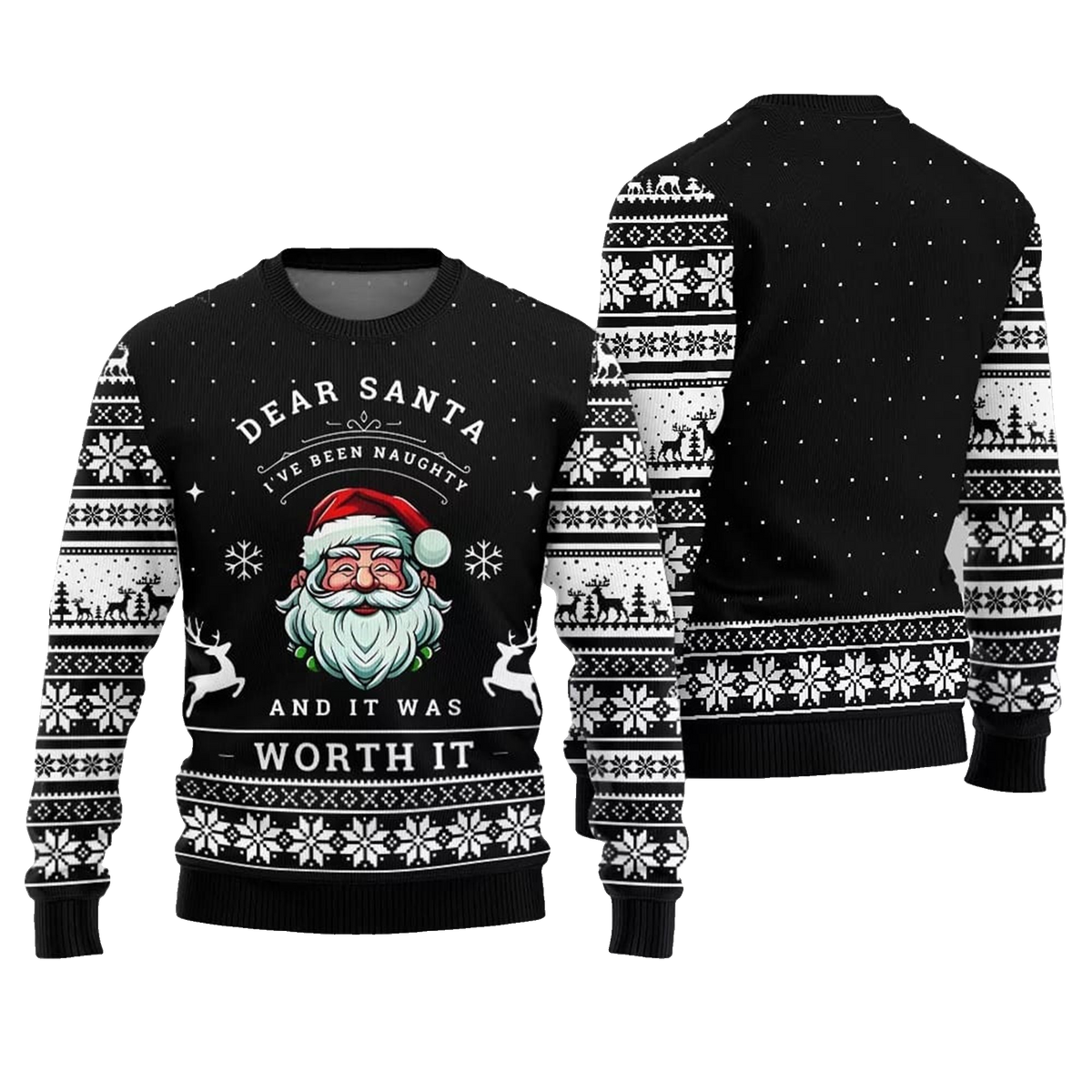 2026 Christmas Dear Santa Worth It Ugly Sweater - Moonbestprint