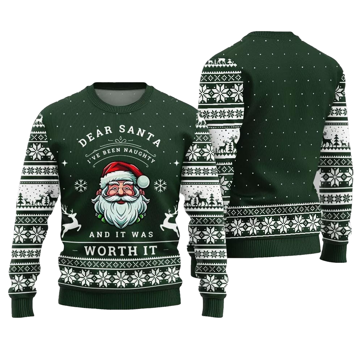 2026 Christmas Dear Santa Worth It Ugly Sweater - Moonbestprint