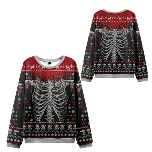 2026 Christmas Deadly Festive Vibes Ugly Sweater - Moonbestprint