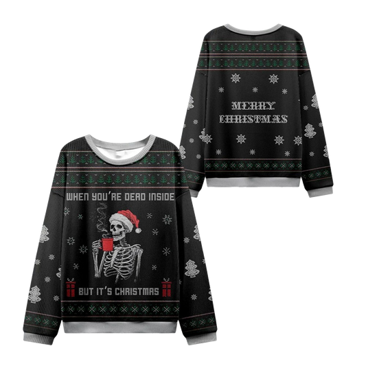 2026 Christmas Dead Inside Festive Outside Ugly Sweater - Moonbestprint