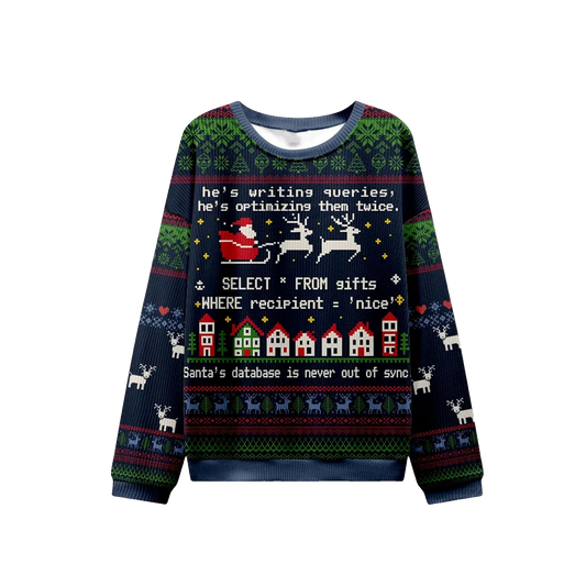 2026 Christmas Database Never Out of Sync Ugly Sweater - Moonbestprint