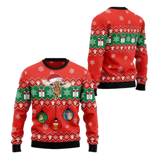 2026 Christmas Dachshund Ugly Lovely Giraffe Sweater - Moonbestprint