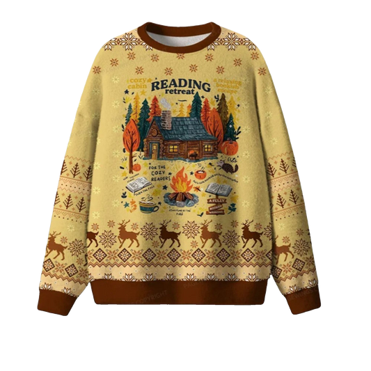 2026 Christmas Cozy Reading Retreat Ugly Sweater - Moonbestprint