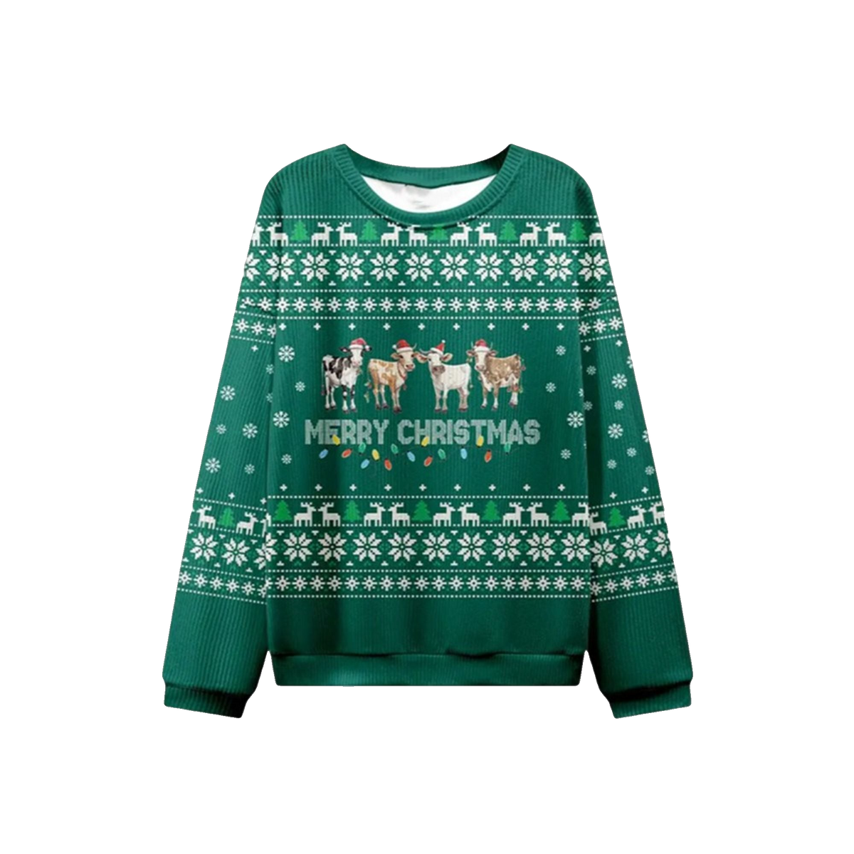 2026 Christmas Cow Merry Christmas Ugly Sweater - Moonbestprint