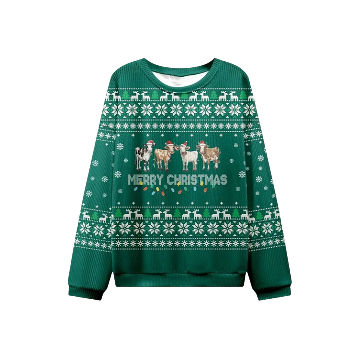 2026 Christmas Cow Merry Christmas Ugly Sweater - Moonbestprint