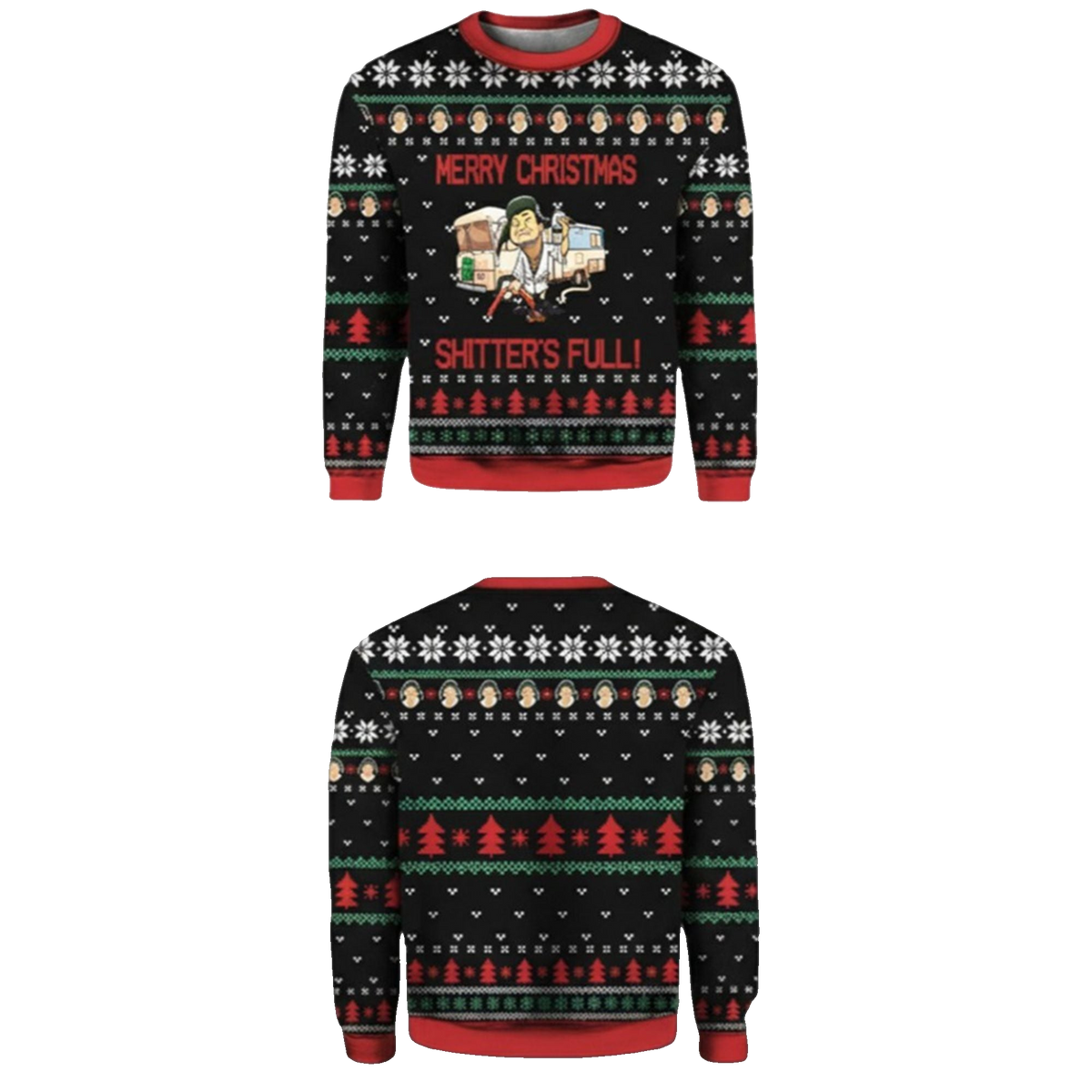 2026 Christmas Cousin Eddie Merry Christmas Shitters Full Ugly Sweater - Moonbestprint