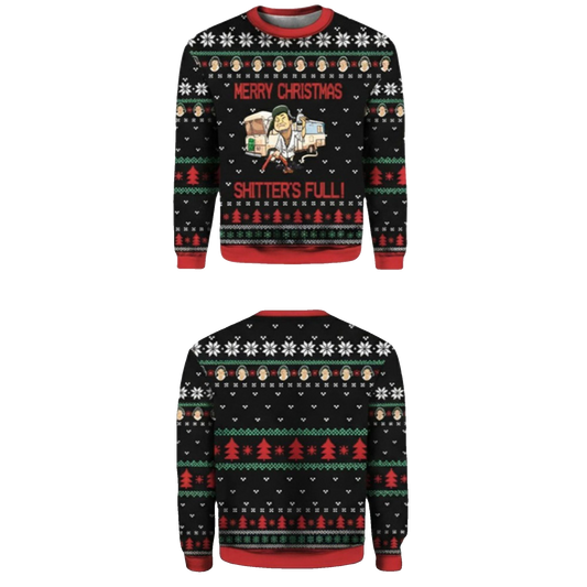 2026 Christmas Cousin Eddie Merry Christmas Shitters Full Ugly Sweater - Moonbestprint