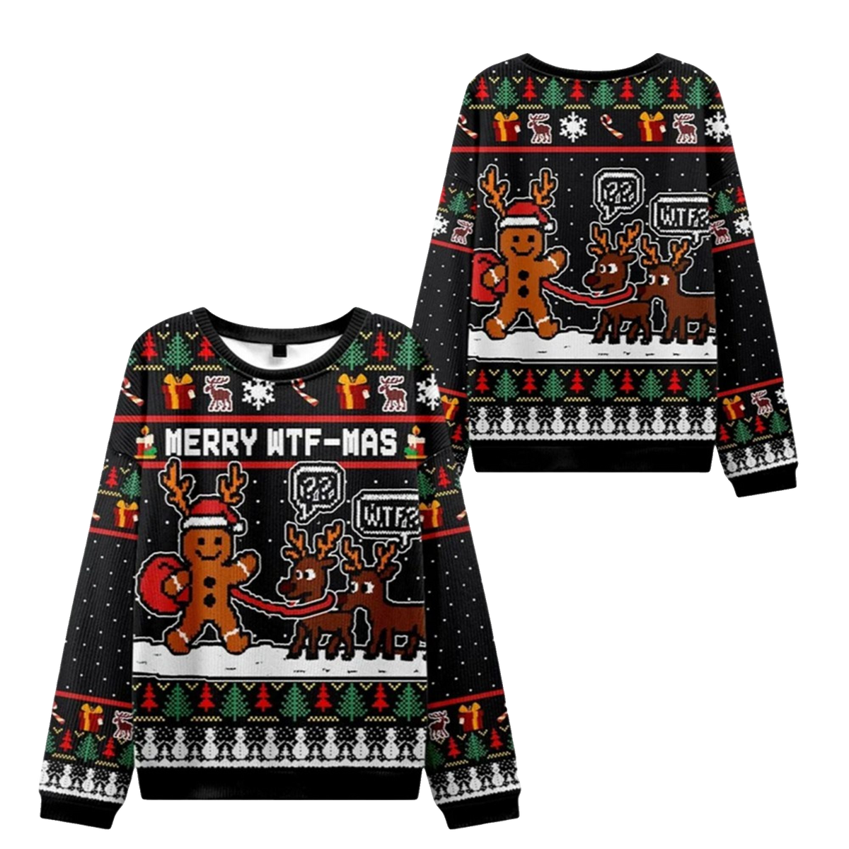 2026 Christmas Confused Reindeer Ugly Sweater - Moonbestprint
