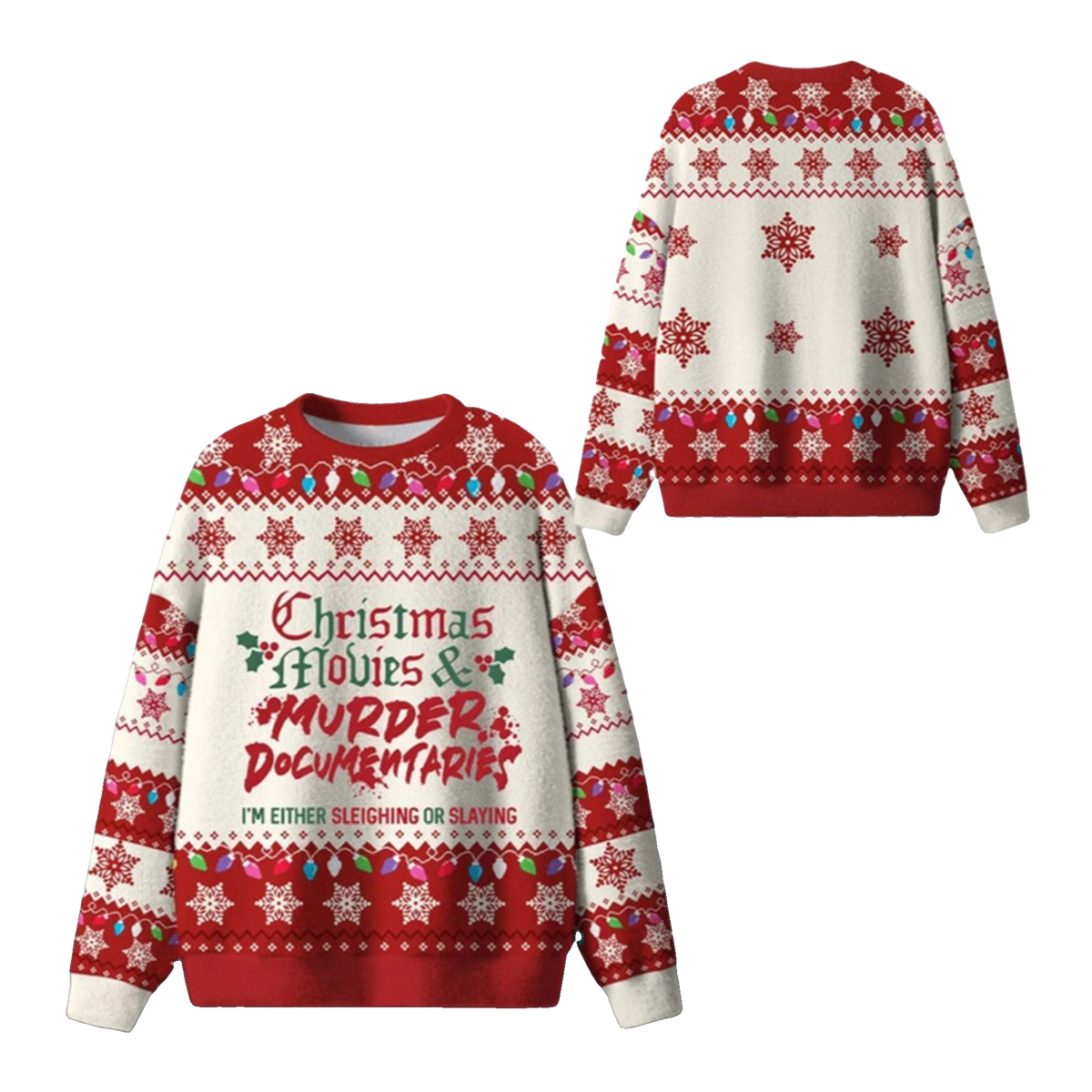 2026 Christmas Christmas And Murder Ugly Sweater - Moonbestprint
