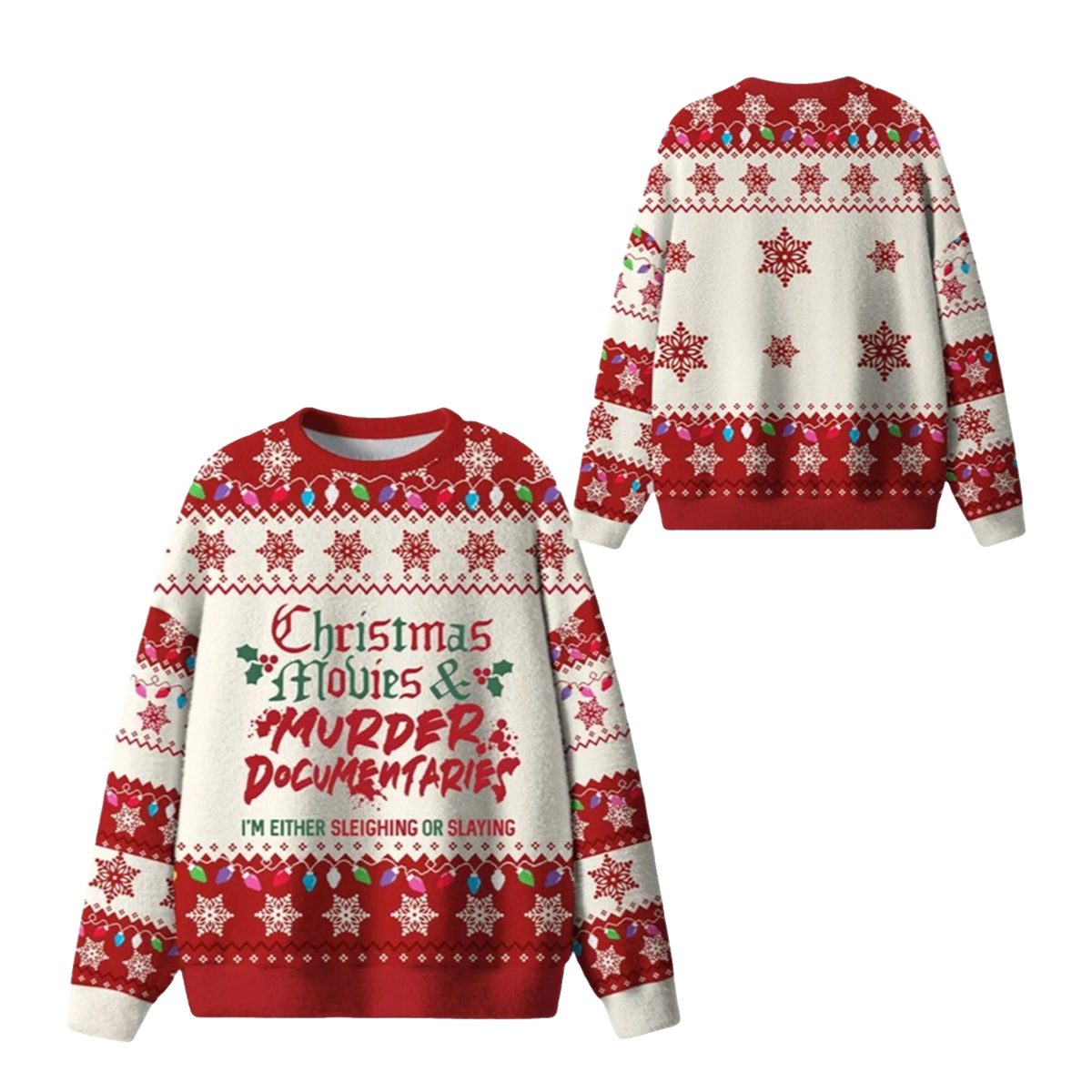 2026 Christmas Christmas And Murder Ugly Sweater - Moonbestprint